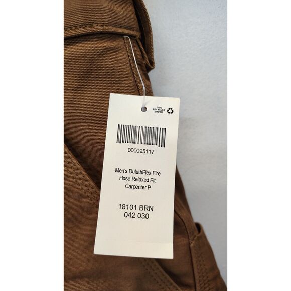 NWT Duluth Men's Flex Fire Hose Relaxed Fit Carpenter Pants 42x30 - Picture 6 of 10